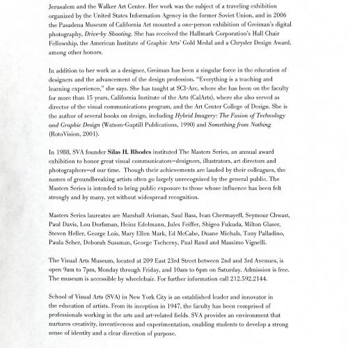 Press Releases depicts: Typewritten document describing exhibition