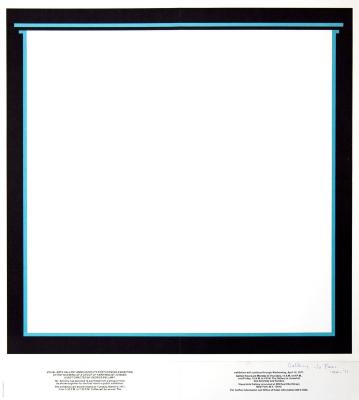 Posters depicts: Blank page with black and blue frame