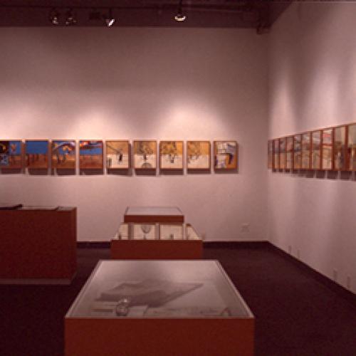 Photographic Materials depicts: artworks installed in a gallery