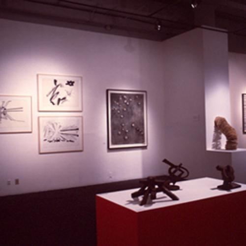 Photographic Materials depicts: artworks installed in gallery