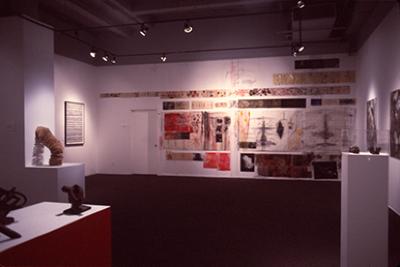 Photographic Materials depicts: artworks installed in gallery