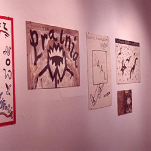 Photographic Materials depicts: artworks installed in gallery