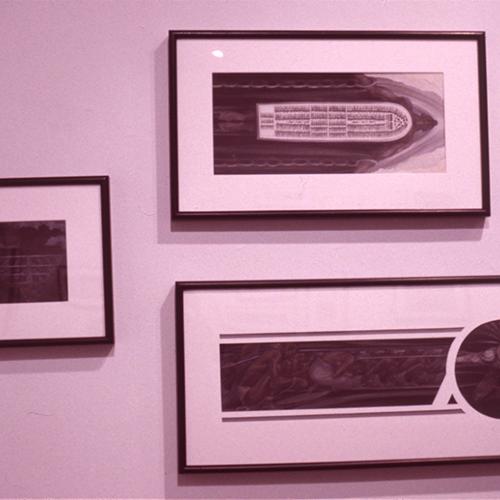 Photographic Materials depicts: artworks installed in gallery