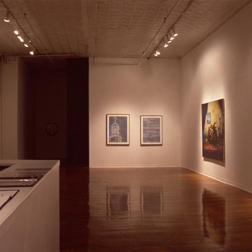 Photographic Materials depicts: artworks installed in a gallery