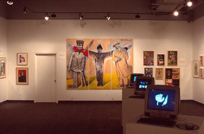 Photographic Materials depicts: artworks installed in gallery