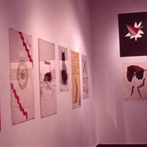 Photographic Materials depicts: artworks installed in gallery