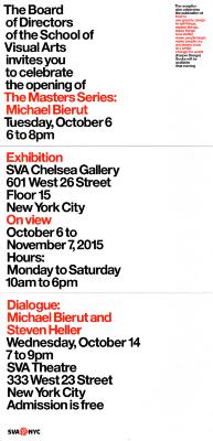 Announcements and invitations depicts: Front of announcement with exhibition information