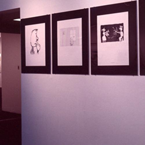 Photographic Materials depicts: artworks installed in gallery