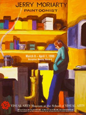 Posters depicts: Poster for Jerry Moriarty: Paintoonist exhibition