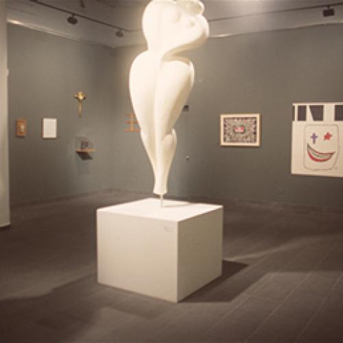Photographic Materials depicts: artworks displayed in gallery