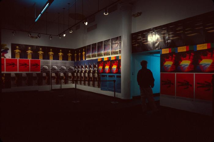 Photographic Materials depicts: artworks installed in gallery
