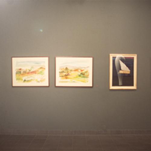 Photographic Materials depicts: artworks displayed in gallery