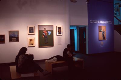 Photographic Materials depicts: artworks installed in a gallery