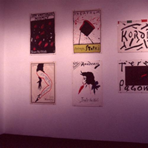 Photographic Materials depicts: artworks installed in gallery