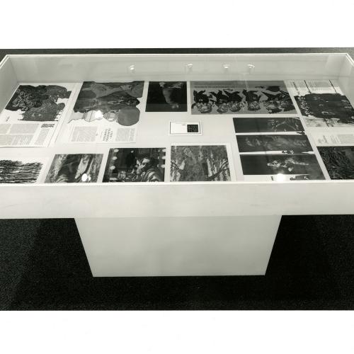Photographic Materials depicts: artworks installed in gallery
