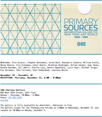 Announcements and invitations, Digital Files depicts: Announcement with exhibition information