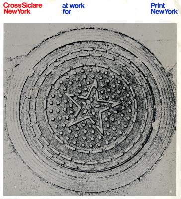 Booklet/Brochure depicts: Manhole cover with a star design on it 