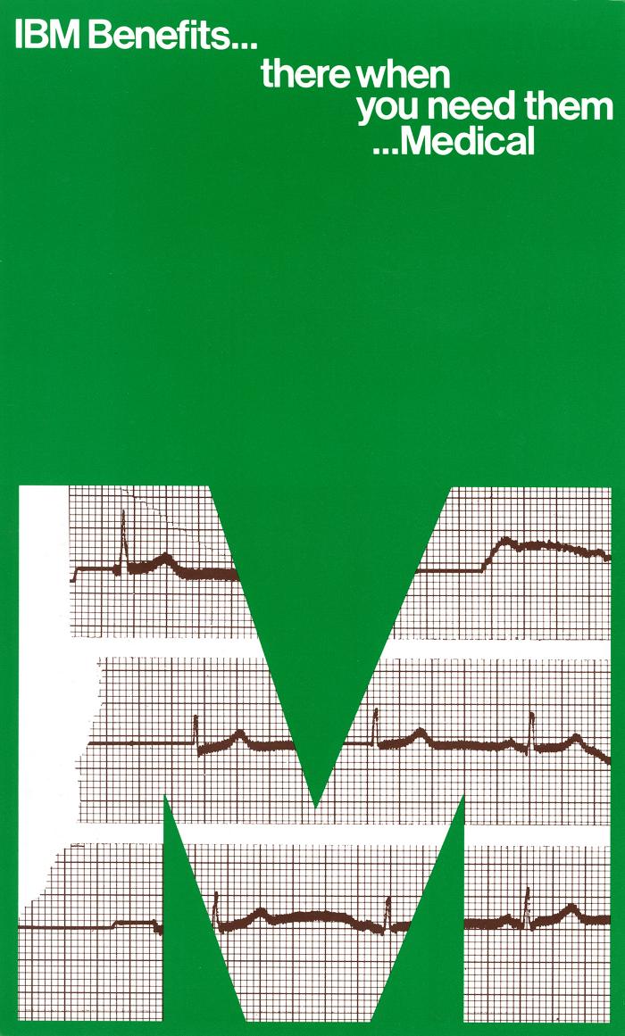 Posters depicts: The letter M is made out of graph paper and put on a green background