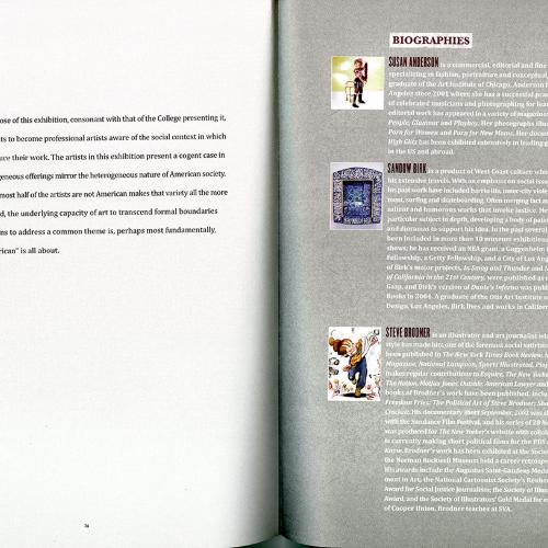Exhibition Catalogues depicts: Interior of exhibition catalog