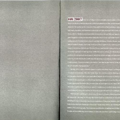 Exhibition Catalogues depicts: Interior of exhibition catalog
