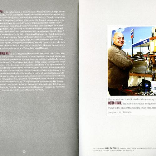 Exhibition Catalogues depicts: Interior of exhibition catalog