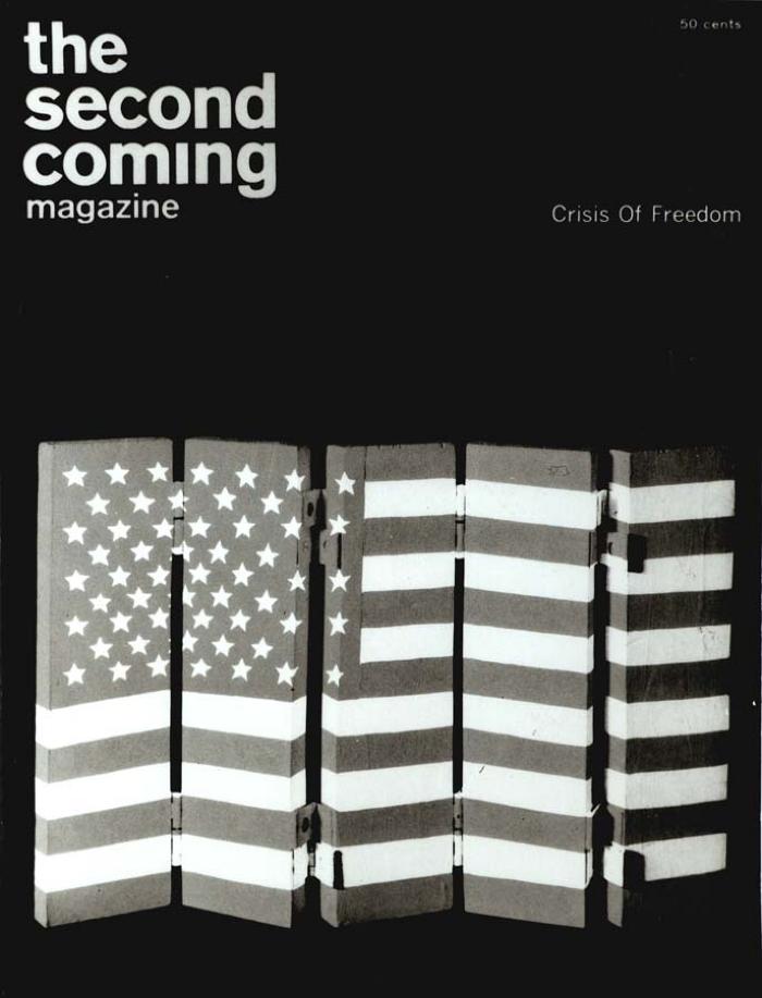 Original Art depicts: Five wooden panels folded together with the American flag painted on top