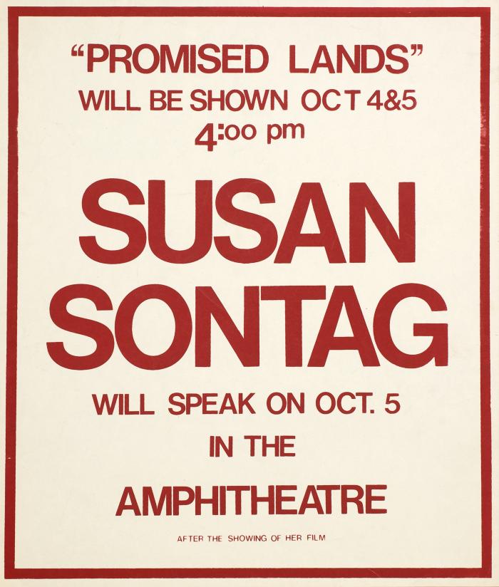 Posters depicts: red lettering on white background