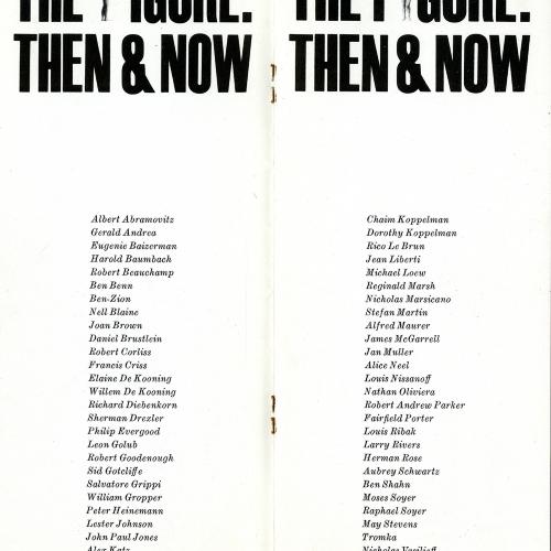 Booklet/Brochure depicts: Verso: title of exhibition in black type with F replaced by nude figure; recto: Verso: title of exhibition in black type with I replaced by nude figure