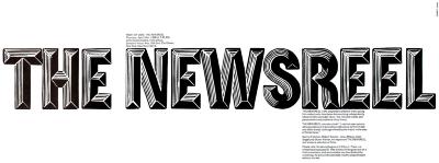 Posters depicts: Title of event in large blocky black type with lines running through it like wood grain.
