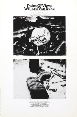 Posters depicts: Film stills of Melies' moon and boot on the ground