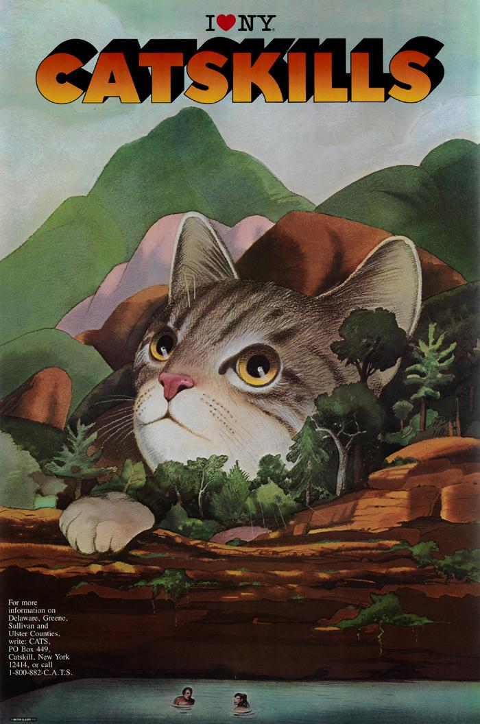 Posters depicts: Giant cat head in mountains
