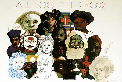 Posters depicts: Group of many faces in many artistic styles.