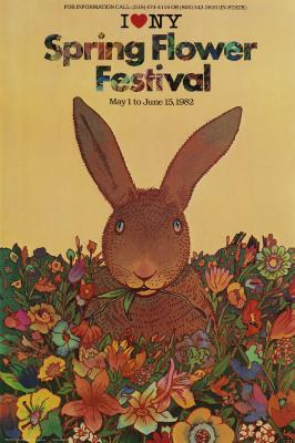 Posters depicts: rabbit in field of flowers