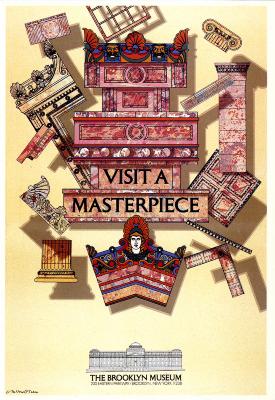Posters depicts: Disjointed classical architectural components