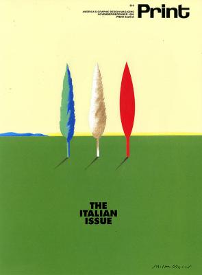 Serial Publications depicts: Three slender trees, one green, one white and one red.