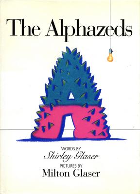 Book Illustrations, Book Covers depicts: The letter A covered in spikes, top half is blue-green and the bottom half is pink.