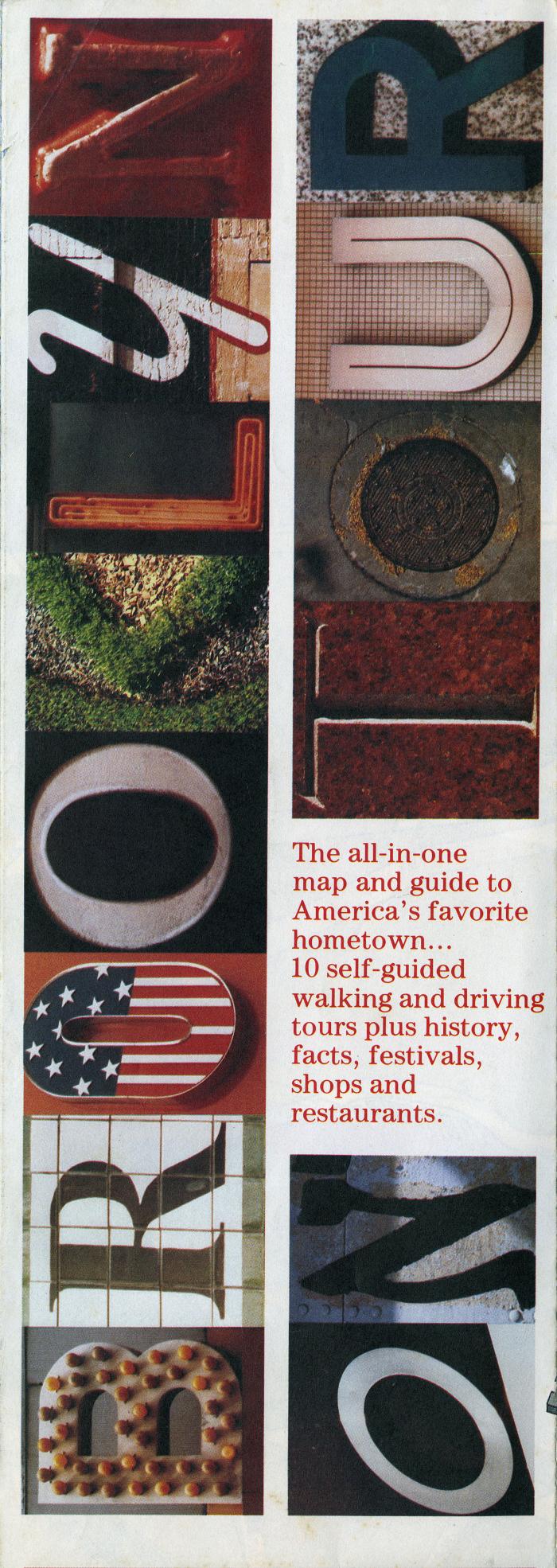 Booklet/Brochure depicts: "Brooklyn on Tour" is written out in a variety of collaged letters