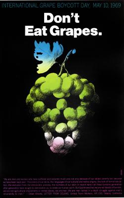 Posters depicts: skull made of grapes