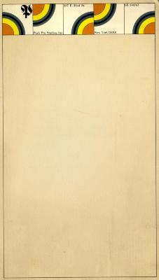 Letterheads/Stationery, Logos and identities depicts: Beige letterhead with five blocks at the tope. Each block contains colorful arches spanning a corner of each block.