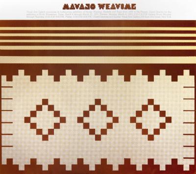 Posters depicts: Navajo rug pattern in brown and yellow