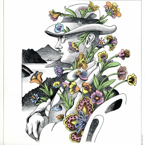 Calendars depicts: Hermann Hesse in profile surrounded by flowers