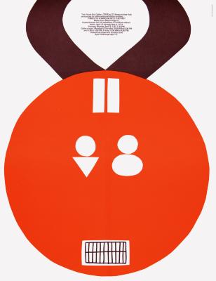Posters depicts: Red abstract mask