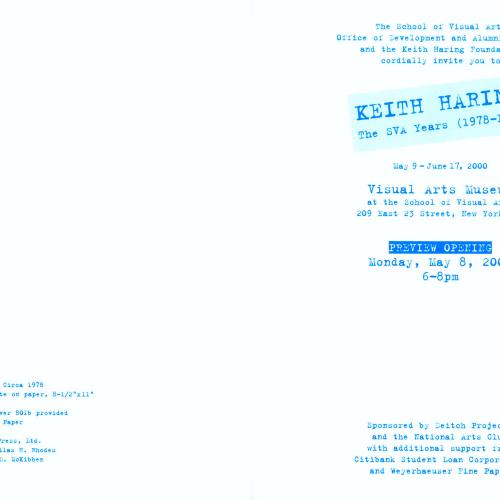 Announcements and invitations depicts: Exhibition announcement