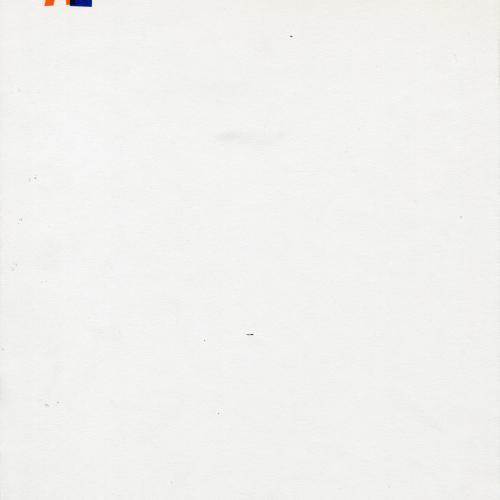 Letterheads/Stationery, Logos and identities depicts: Across the header of a piece of paper is a large orange "A" and a large blue "E" overlap each other, where they overlap is a darker blue 
