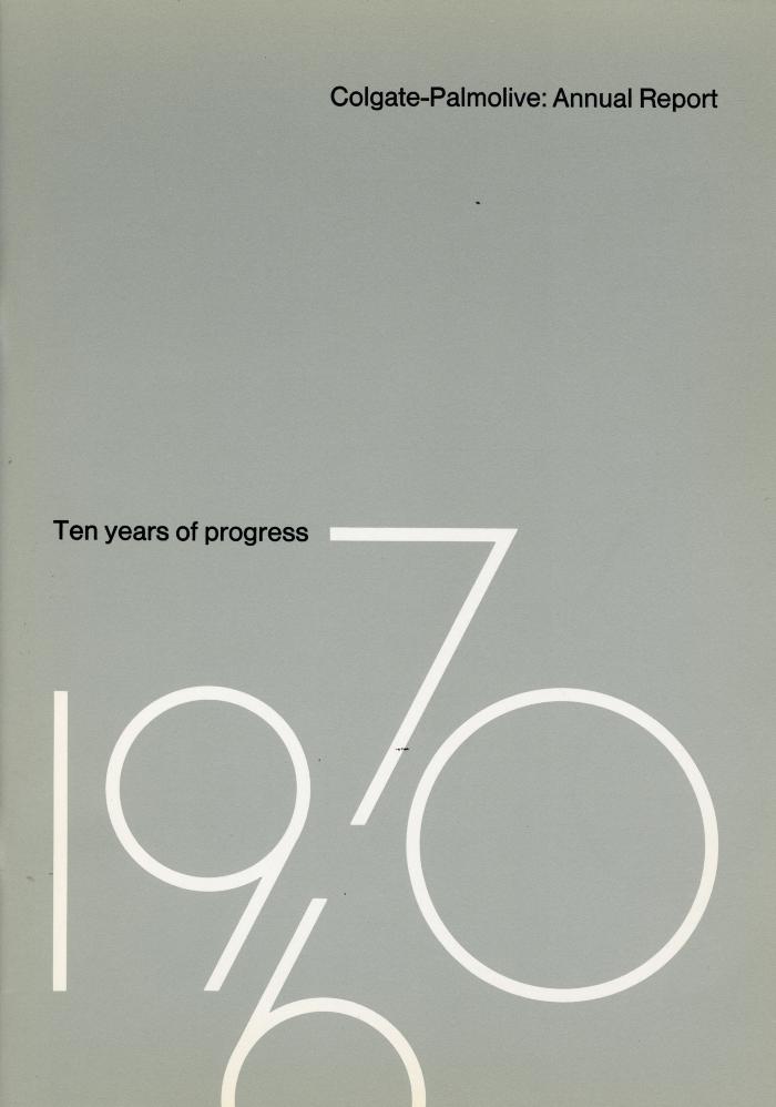 Annual Reports and Corporate Communications depicts: 1960 is typed out with the 6 moving off the page and being replaced by a 7, making the year 1970 instead 