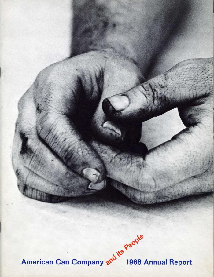 Annual Reports and Corporate Communications depicts: Two dirty hands sit loosely resting on one another 