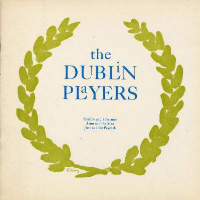 Programs depicts: "The Dublin Prayers" printed in blue surrounded by a green wreath 