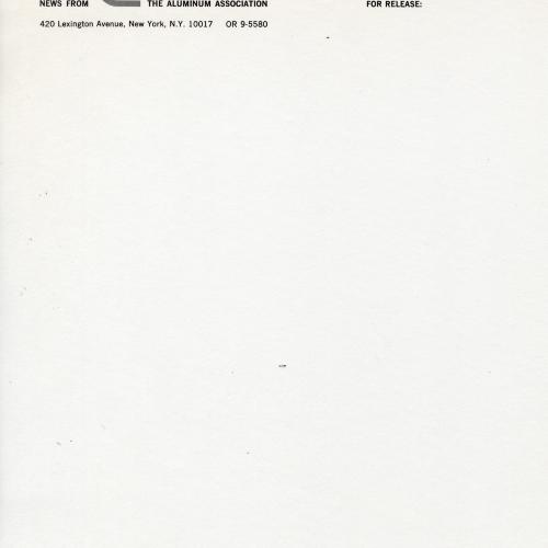 Letterheads/Stationery, Logos and identities depicts: On the header of a piece of paper is a large white lower case "A" followed by "The Aluminum Association" 