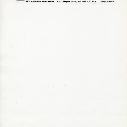 Letterheads/Stationery, Logos and identities depicts: On the header of a piece of paper is a large white lower case "A" followed by "The Aluminum Association" 