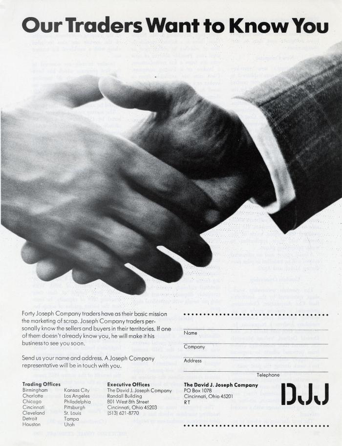 Advertisements depicts: Two hands shaking 
